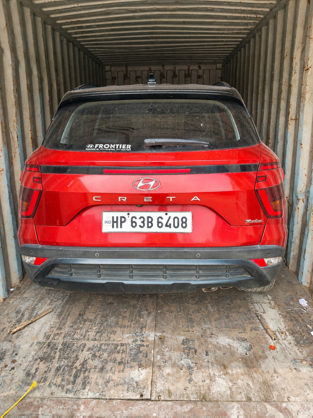 Hyundai Creta, fresh from the dealer, loaded for onward delivery.