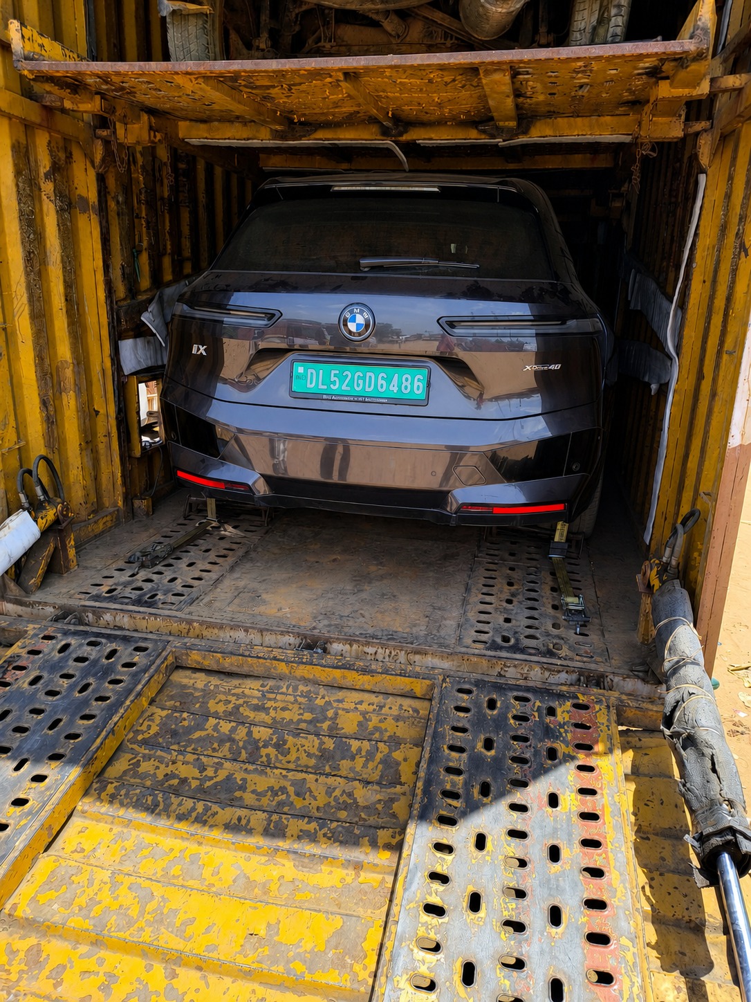 BMW iX - our enclosed carrier isn't fussy about what's under the bonnet.
