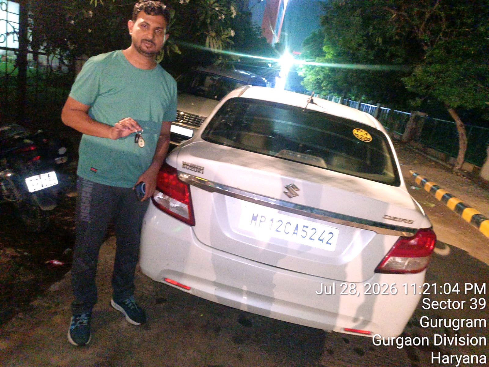 Keys handed over in Sector 39, Gurugram - a Maruti Dzire delivered safe and on time.