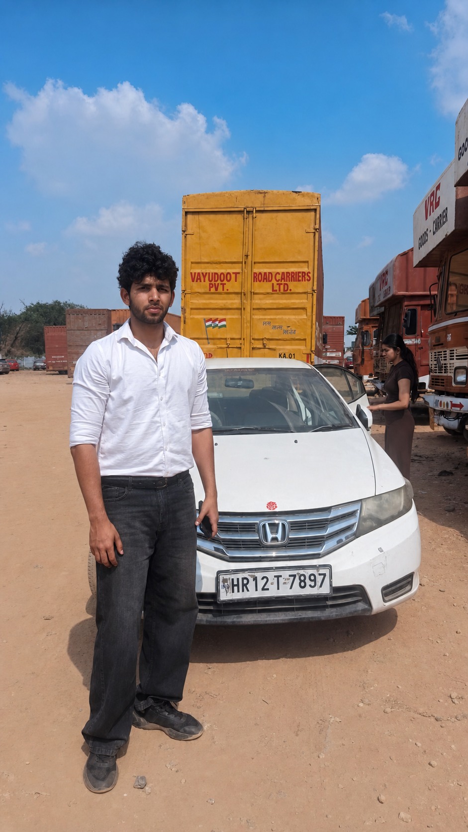 Honda City, collected at our transport yard.