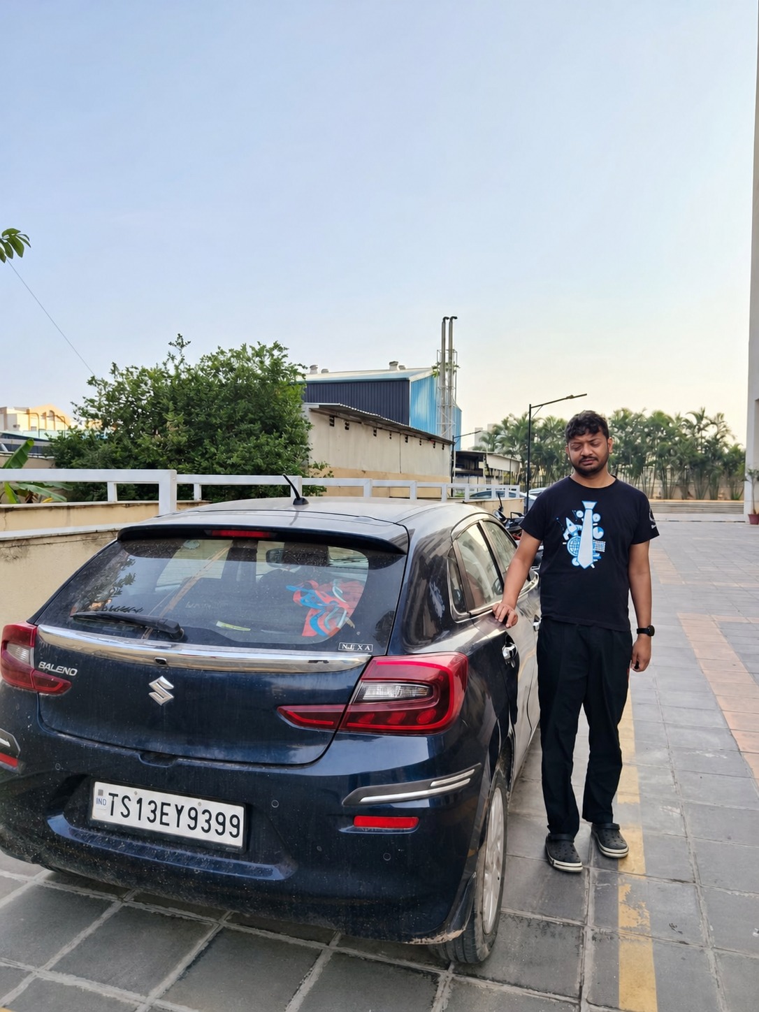 Maruti Baleno, delivered to the customer's doorstep.